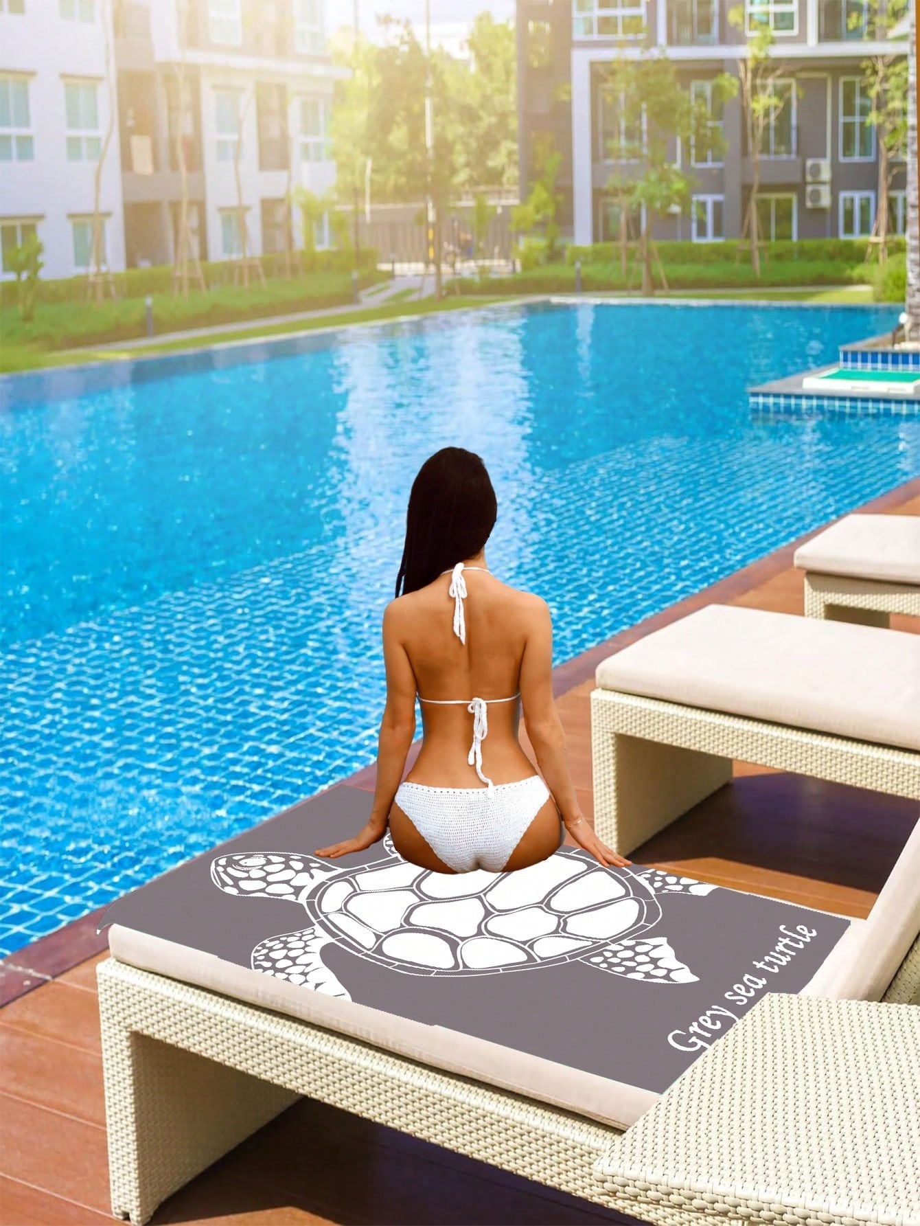 Personalized Sea Turtle Beach Towel